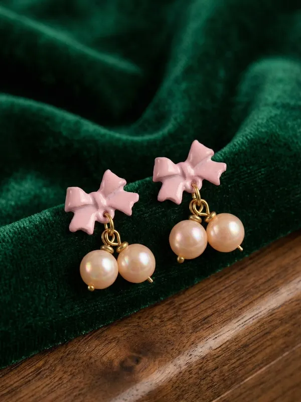 Pink_stoned_Elegant_Earring_Set