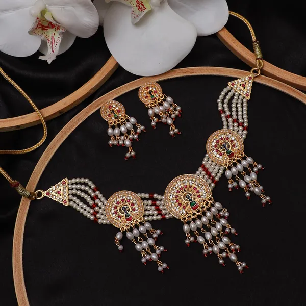 Multicolor_Elegant_Earring_&_Necklace_Set_For_Women