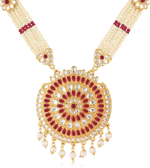 Multicolor_Elegant_Necklace,_Earring_&_Maang_Tikka_Set_For_Women