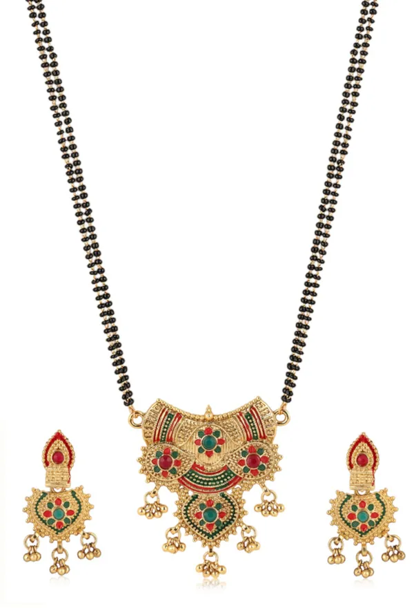 Multicolor_Elegant_Mangalsutra_&_Earring_Set_For_Women