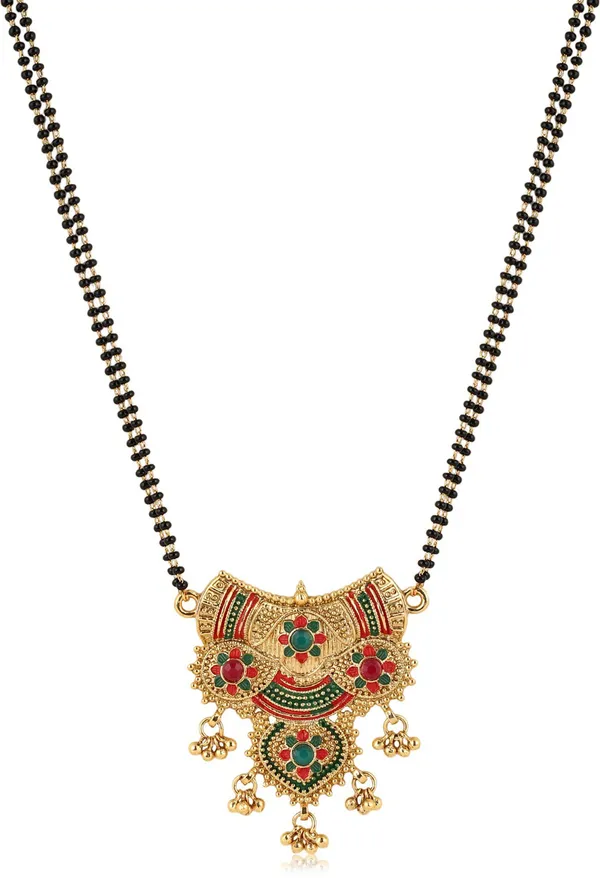 Multicolor_Elegant_Mangalsutra_&_Earring_Set_For_Women