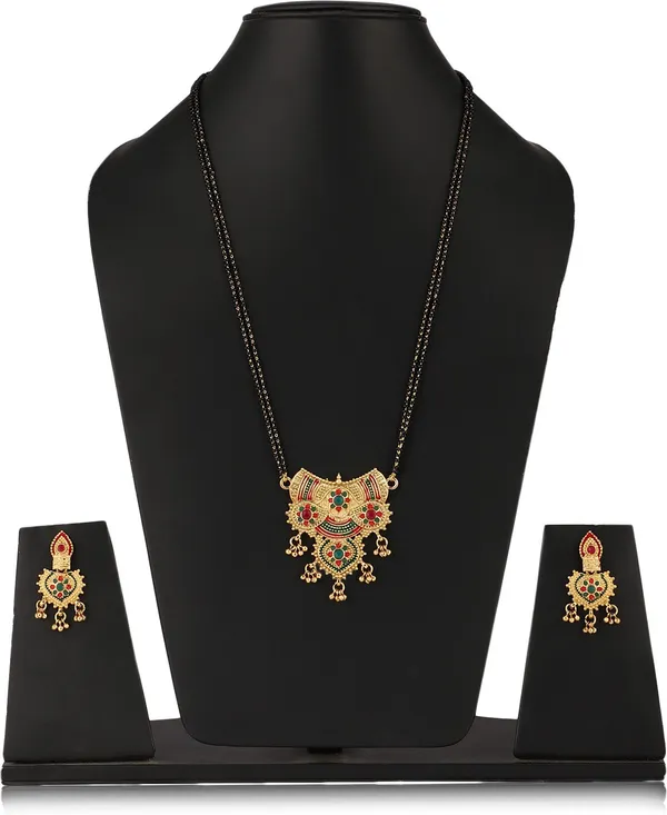Multicolor_Elegant_Mangalsutra_&_Earring_Set_For_Women