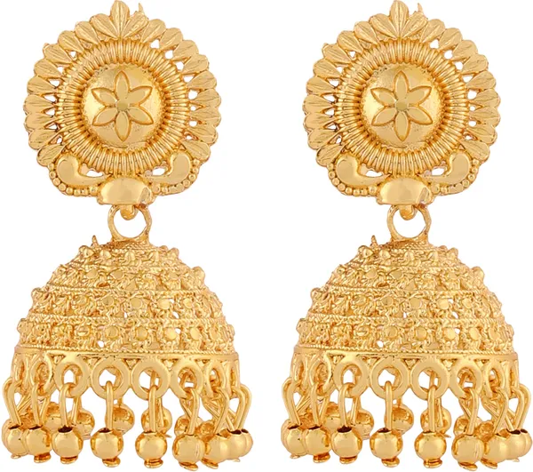 Gold_Elegant_Jhumki_Earring_For_Women