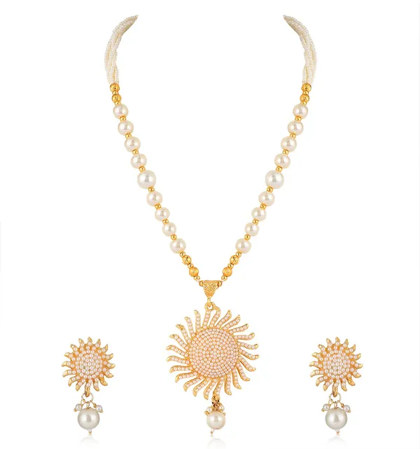 Gold_Elegant_Earring_&_Necklace_Set_For_Women