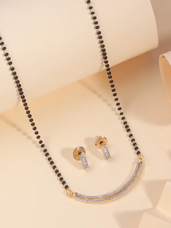 Elegant_Gold-Plated_Mangalsutra_Set_with_White_AD_Stones_|_jewelry_with_Stud_Earrings