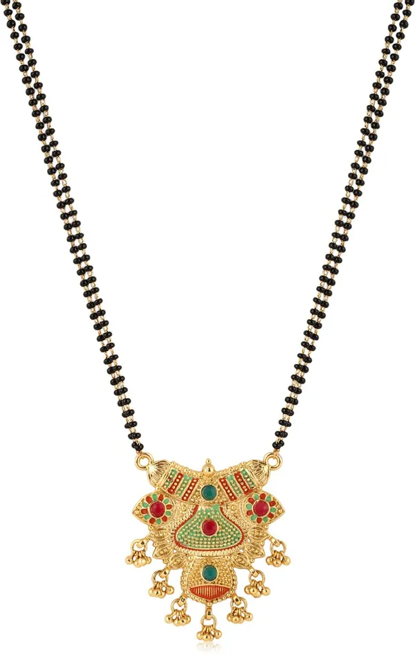 Multicolor_Elegant_Mangalsutra_&_Earring_Set_For_Women