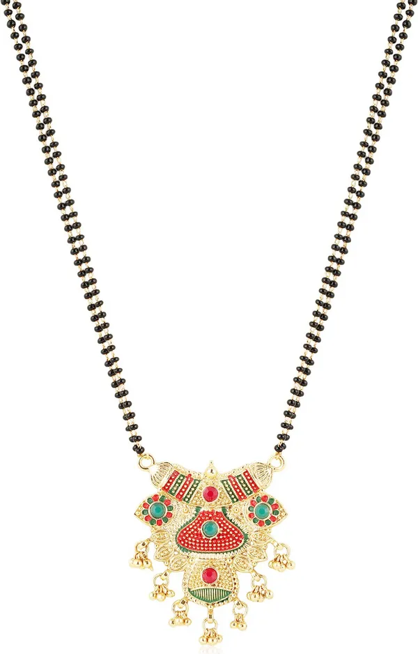 Multicolor_Elegant_Mangalsutra_&_Earring_Set_For_Women