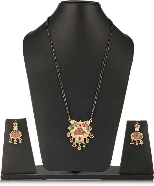 Multicolor_Elegant_Mangalsutra_&_Earring_Set_For_Women