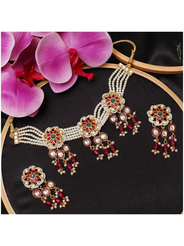 Multicolor_Elegant_Earring_&_Necklace_Set_For_Women