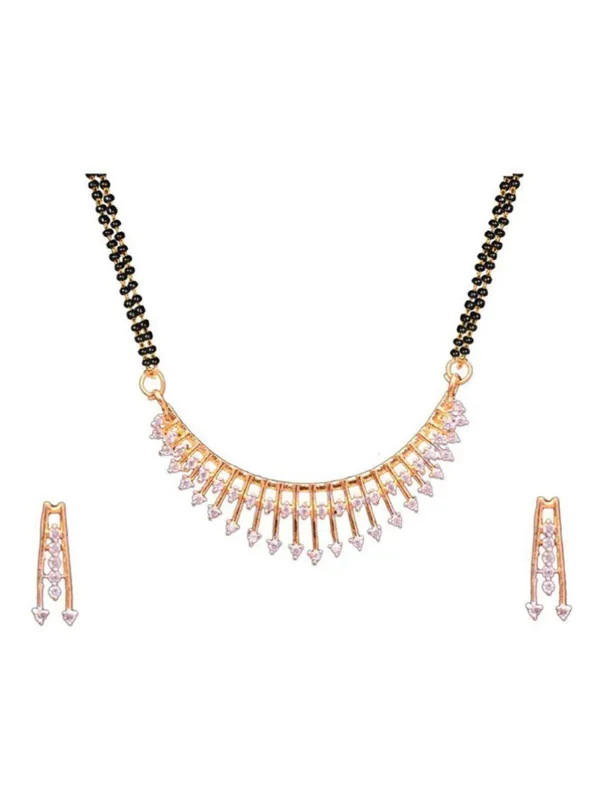 White_Elegant_Mangalsutra_&_Earring_Set_For_Women