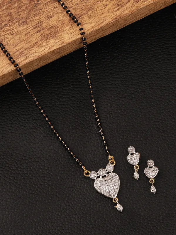 Double_Heart_AD_Mangalsutra_Set_|_Gold-Plated_with_Matching_Earrings