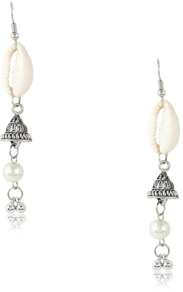 White_&_Silver_Elegant_Earring_&_Necklace_Set_For_Women