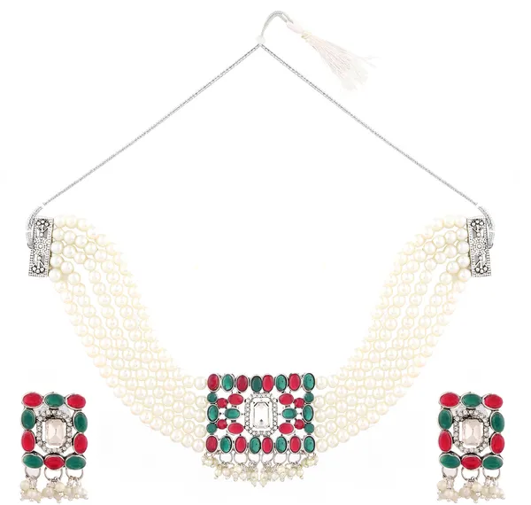 Multicolor_Elegant_Earring_&_Necklace_Set_For_Women_(_Pack_of_3_)