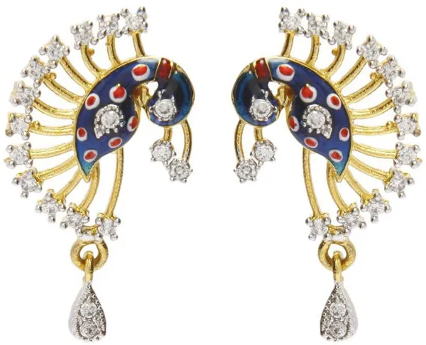 White_Elegant_Mangalsutra_&_Earring_Set_For_Women