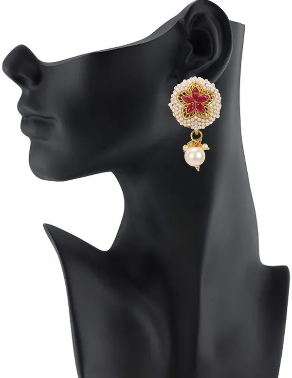 White_Elegant_Earring_&_Necklace_Set_For_Women