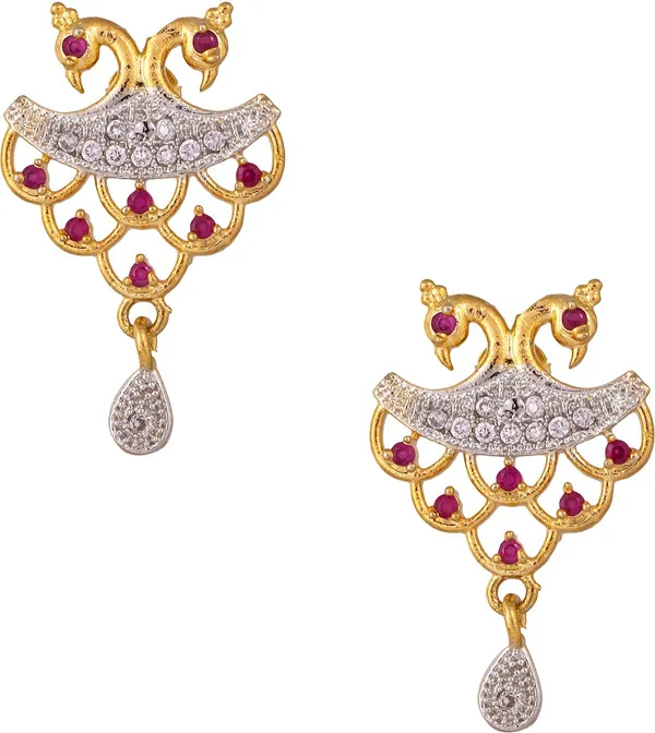 Gold_&_Black_Elegant_Mangalsutra_&_Earring_Set_For_Women