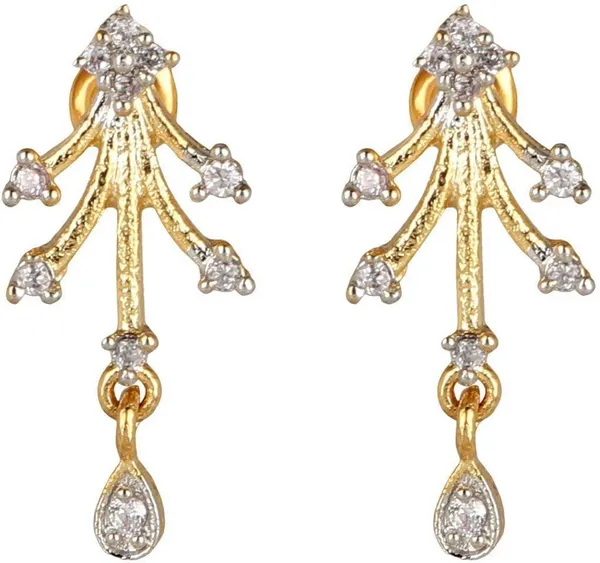 White_&_Black_Elegant_Mangalsutra_&_Earring_Set_For_Women