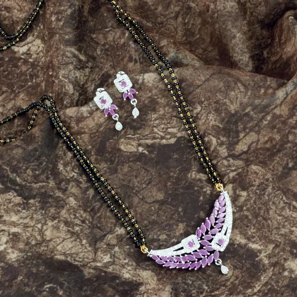 Multicolor_Elegant_Mangalsutra_&_Earring_Set_For_Women