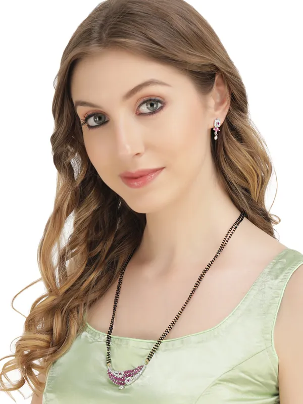 Multicolor_Elegant_Mangalsutra_&_Earring_Set_For_Women