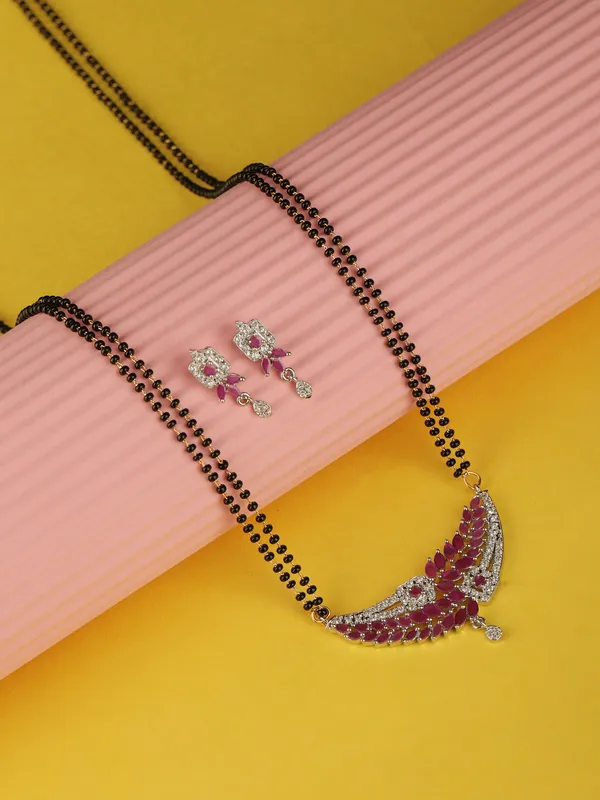 Multicolor_Elegant_Mangalsutra_&_Earring_Set_For_Women
