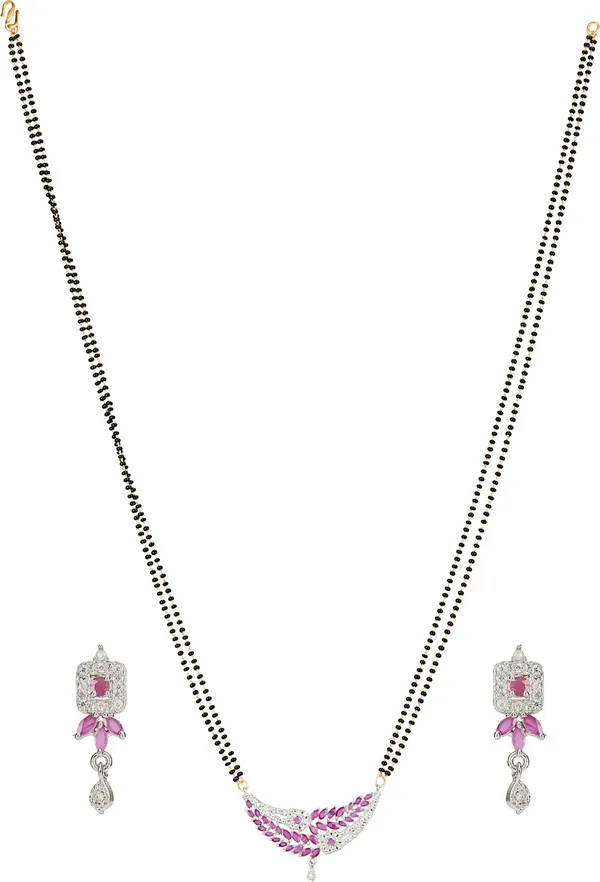 Multicolor_Elegant_Mangalsutra_&_Earring_Set_For_Women