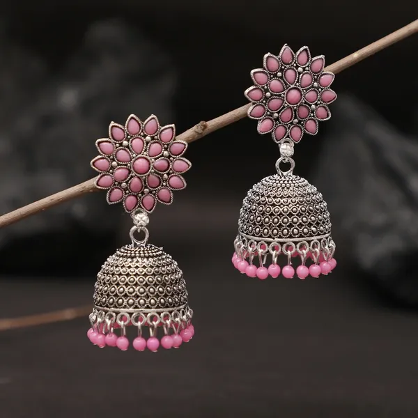 Purple_Elegant_Jhumki_Earring_For_Women
