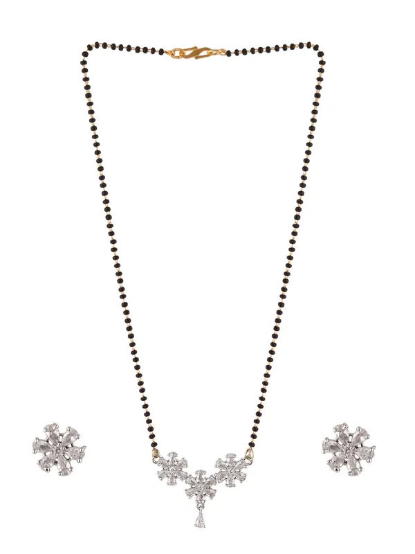Silver_Elegant_Mangalsutra_&_Earring_Set_For_Women