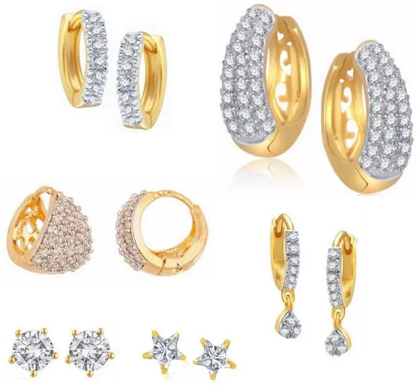 White_Elegant_Earring_Set_For_Women