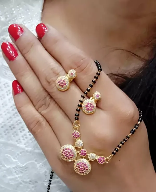 Multicolor_Alloy_Mangalsutra_&_Earring_Set_For_Women