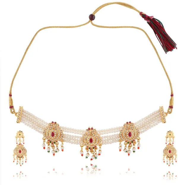 Multicolor_Elegant_Earring_&_Necklace_Set_For_Women