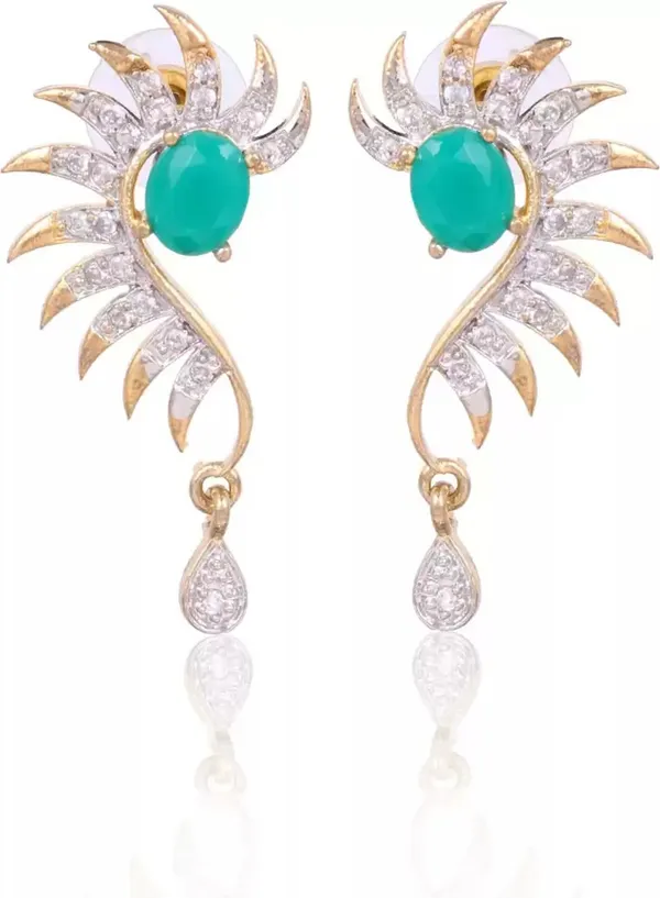 Turquoise_Elegant_Mangalsutra_&_Earring_Set_For_Women