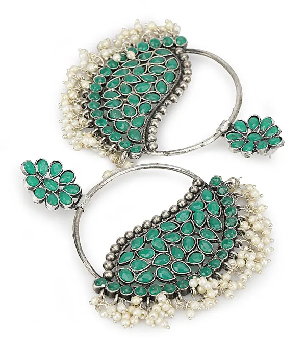 Multicolor_Alloy_Hoop_Earring_For_Women