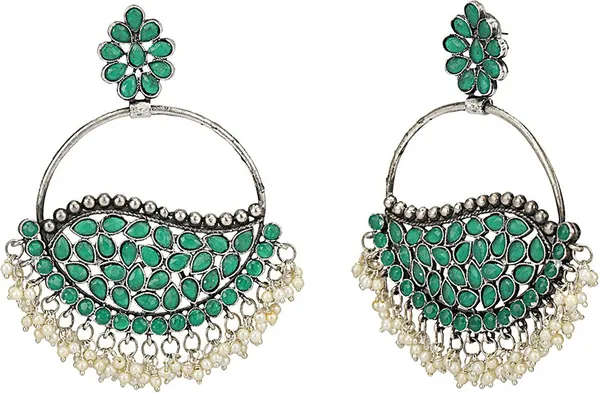 Multicolor_Alloy_Hoop_Earring_For_Women