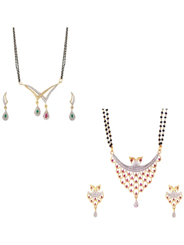Multicolor_Elegant_Mangalsutra_&_Earring_Set_For_Women