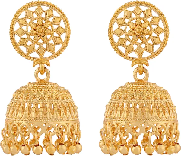 Gold_Elegant_Jhumki_Earring_For_Women