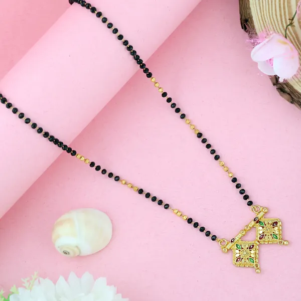 Gold_Elegant_Mangalsutra,_Ring_&_Earring_Set_For_Women
