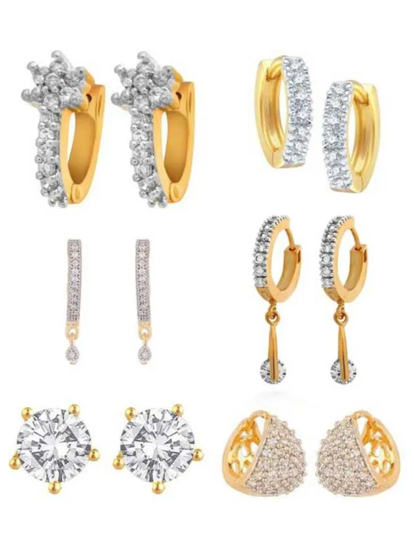 White_Elegant_Earring_Set_For_Women