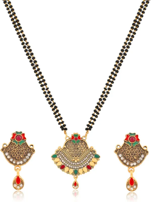 Black&Gold_Alloy_Mangalsutra_&_Earring_Set_For_Women