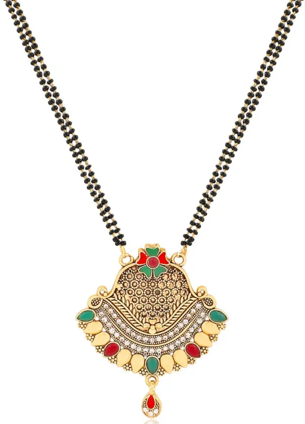 Black&Gold_Alloy_Mangalsutra_&_Earring_Set_For_Women