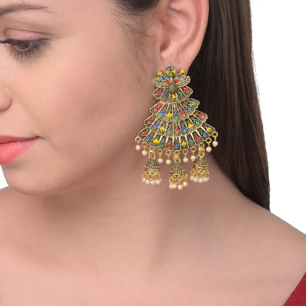 Multicolor_Elegant_Jhumki_Earring_For_Women