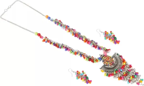 Multicolor_Elegant_Earring_&_Necklace_Set_For_Women
