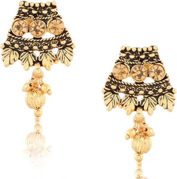 Gold_Elegant_Mangalsutra_&_Earring_Set_For_Women