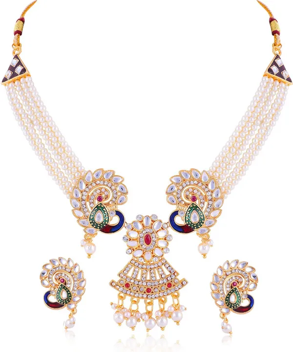 Multicolor_Elegant_Earring_&_Necklace_Set_For_Women