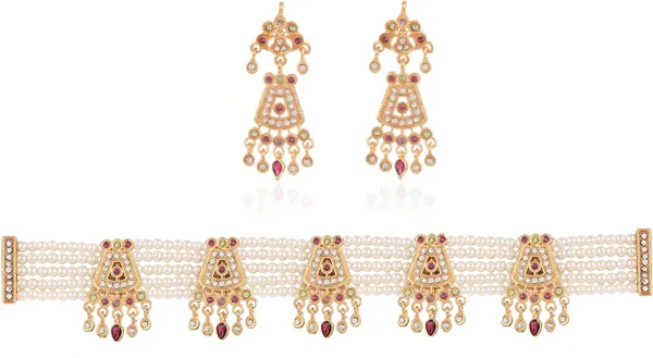 Multicolor_Elegant_Earring_&_Necklace_Set_For_Women