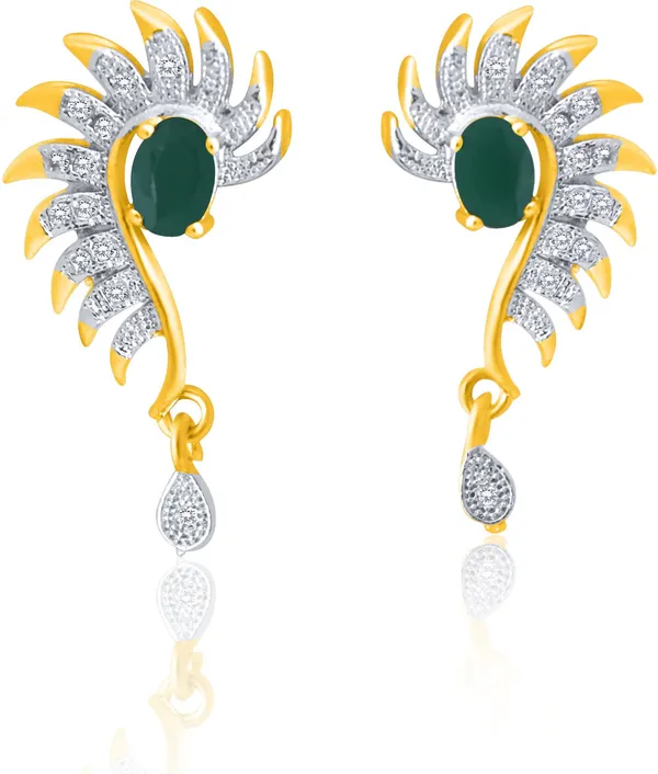 Green_Elegant_Earring_&_Pendant_Set_For_Women