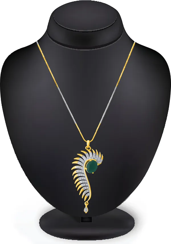 Green_Elegant_Earring_&_Pendant_Set_For_Women