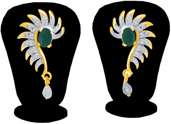 Green_Elegant_Earring_&_Pendant_Set_For_Women