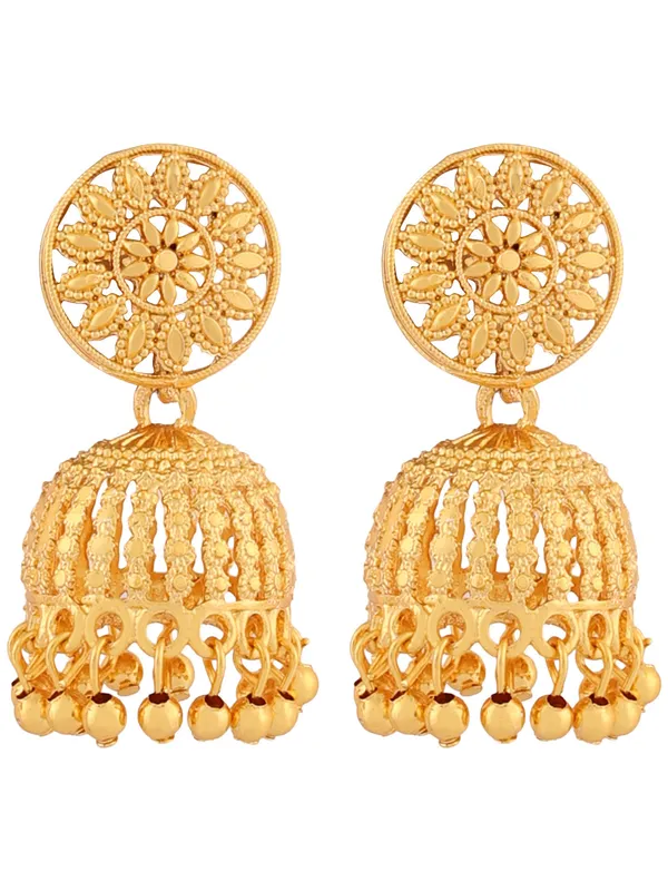 Gold_Elegant_Jhumki_Earring_For_Women
