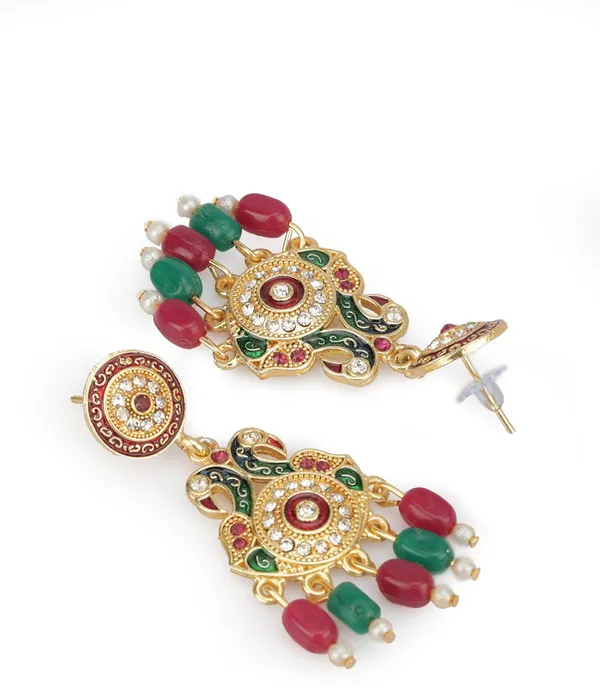 Multicolor_Elegant_Earring_&_Necklace_Set_For_Women