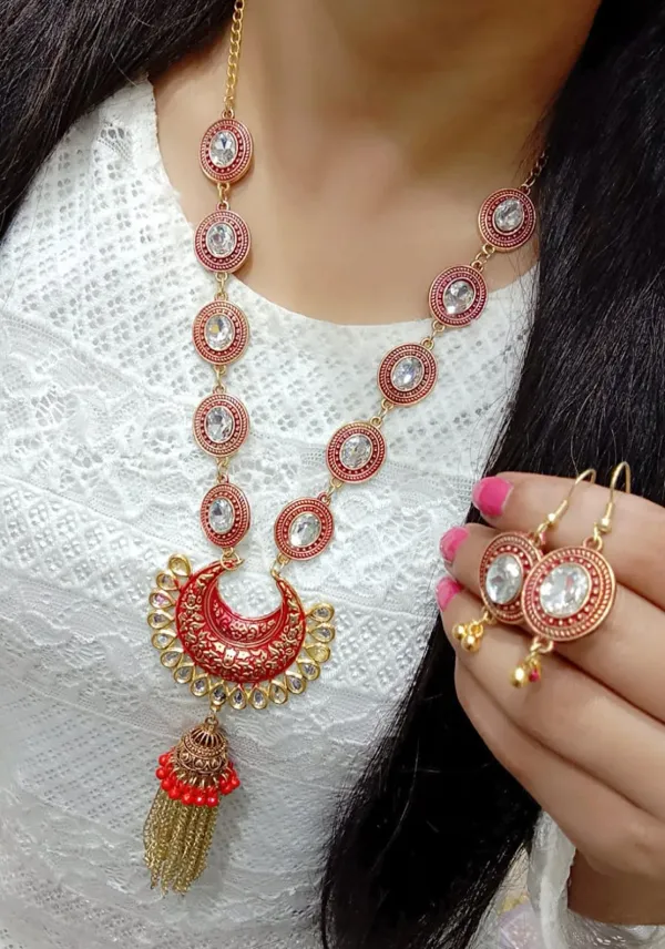 Red_Alloy_Earring_&_Necklace_Set_For_Women